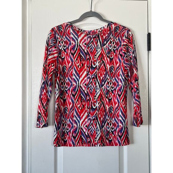 Rafaella Button Down Sweater 3/4 Sleeves Size Medium - Picture 2 of 6